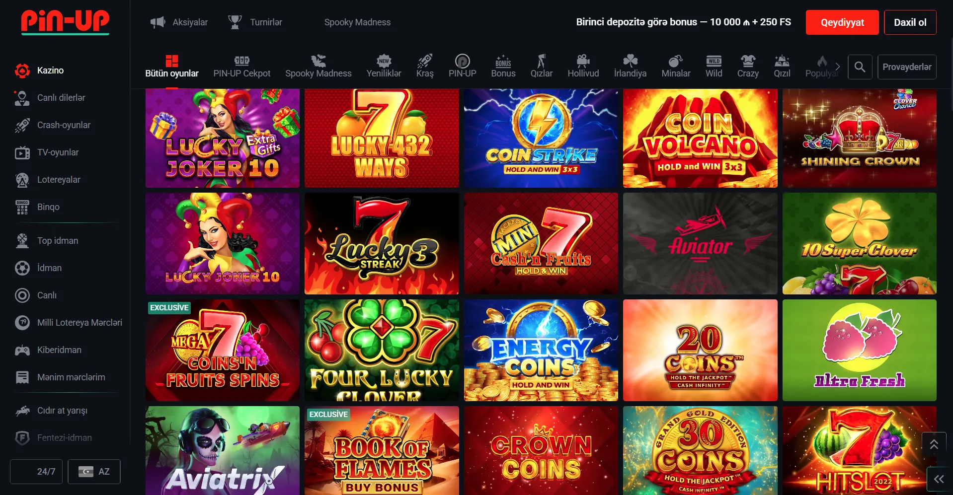 Pin Up Casino Azərbaycanda onlayn oyun imkanları